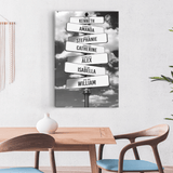 Gepersonaliseerde Straatnaambord Familie canvas - Corelo - Amsterdam